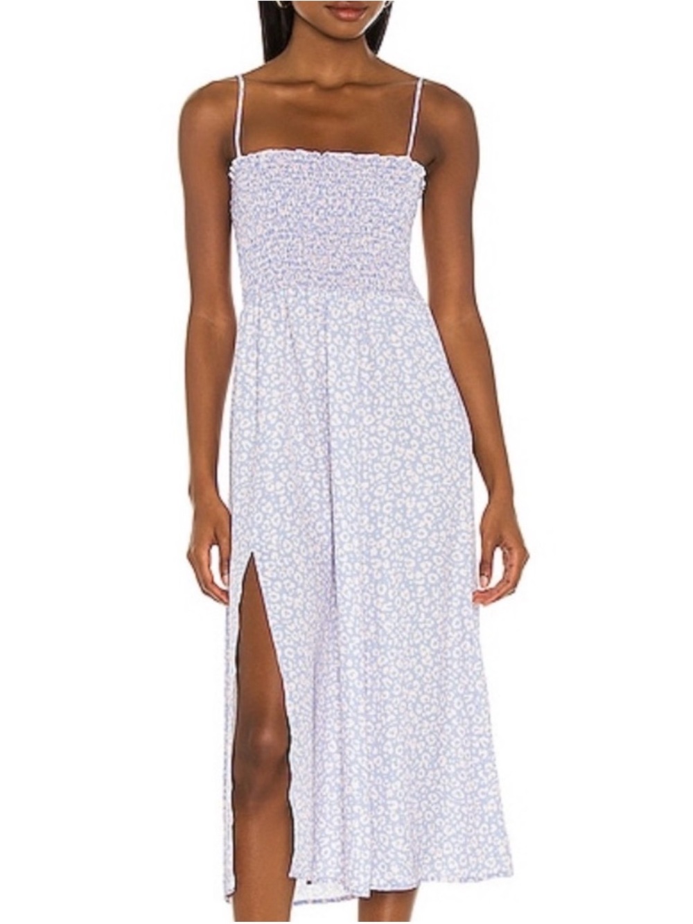 Revolve RESA Ashley midi dress with slit in Catalina, Small